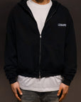 ZIP HOODIE - VINTAGE BLACK/CLOUD WHITE