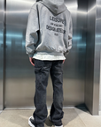 ZIP HOODIE - GREY/BLACK